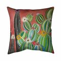 Begin Home Decor 20 x 20 in. Rainbow Cactus-Double Sided Print Indoor Pillow 5541-2020-FL365